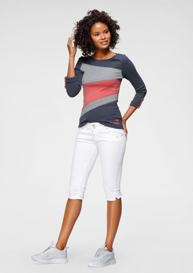 KangaROOS Longsleeve Lange mouwen figuurvolgende pasvorm effen ronde hals - Foto 7