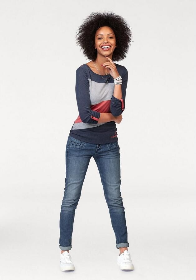 KangaROOS Longsleeve Lange mouwen figuurvolgende pasvorm effen ronde hals - Foto 2