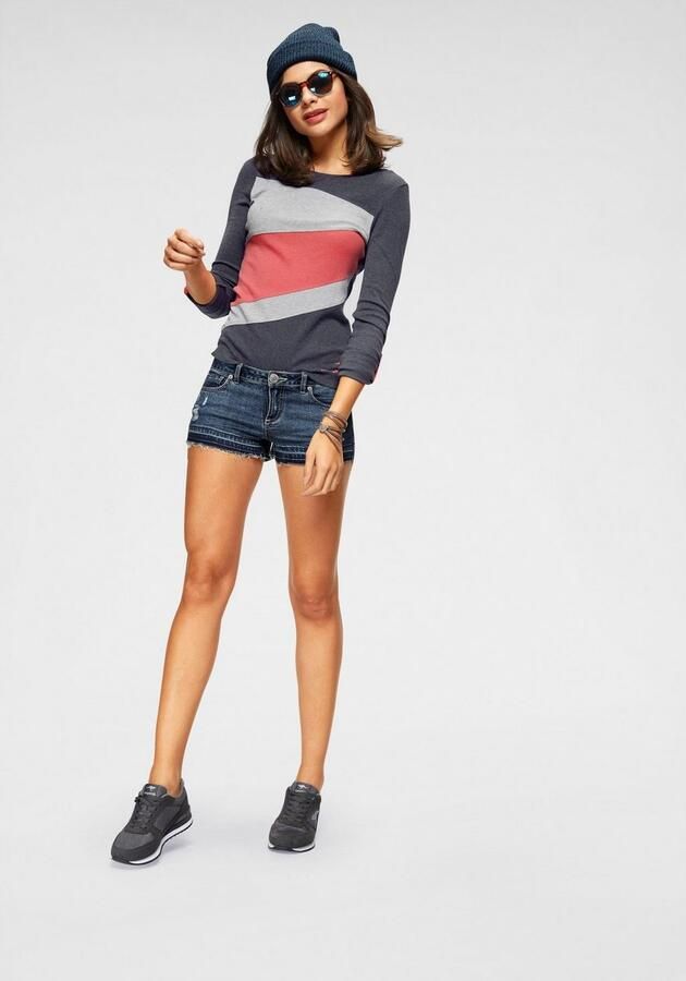 KangaROOS Jeansshort korte broek met destroyed-effecten lage taille - Foto 11