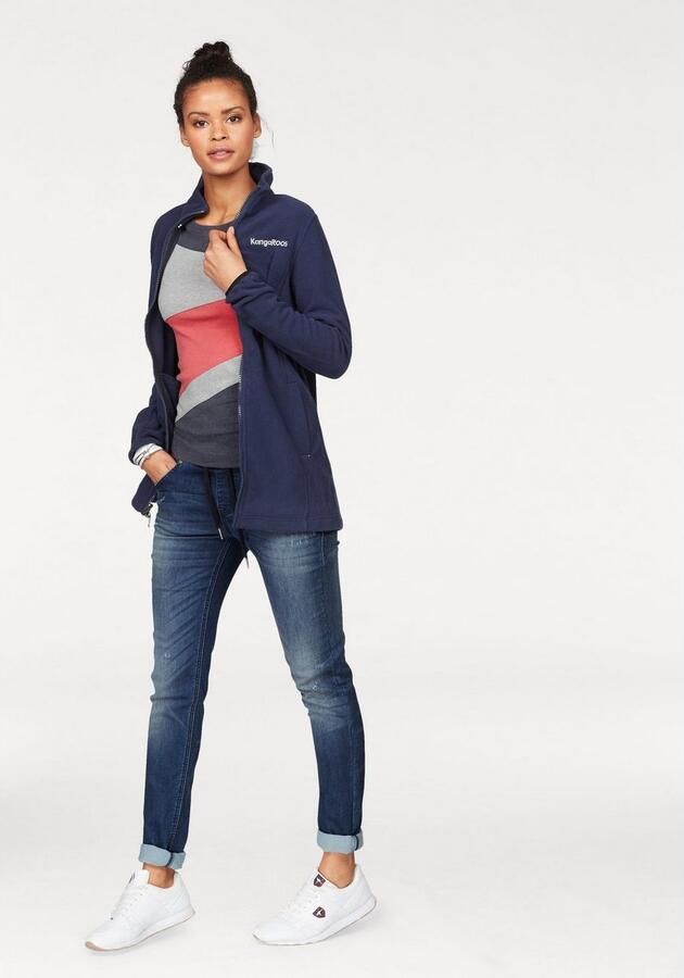 KangaROOS Longsleeve Lange mouwen figuurvolgende pasvorm effen ronde hals - Foto 4