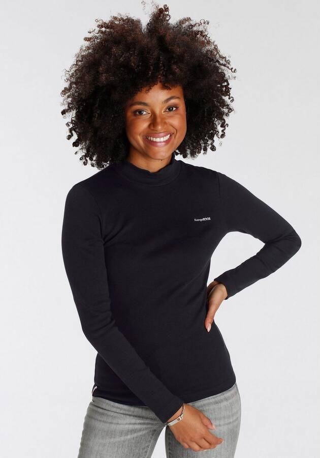 KangaROOS Longsleeve Lange mouwen zeer figuurvolgend effen staande kraag - Foto 4