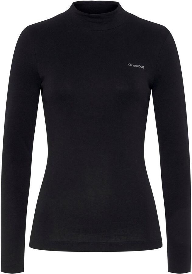KangaROOS Longsleeve Lange mouwen zeer figuurvolgend effen staande kraag - Foto 3