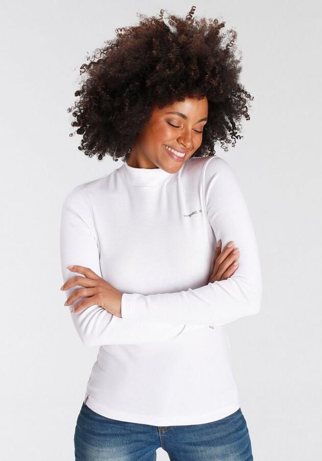 KangaROOS Longsleeve Lange mouwen zeer figuurvolgend effen staande kraag - Foto 4