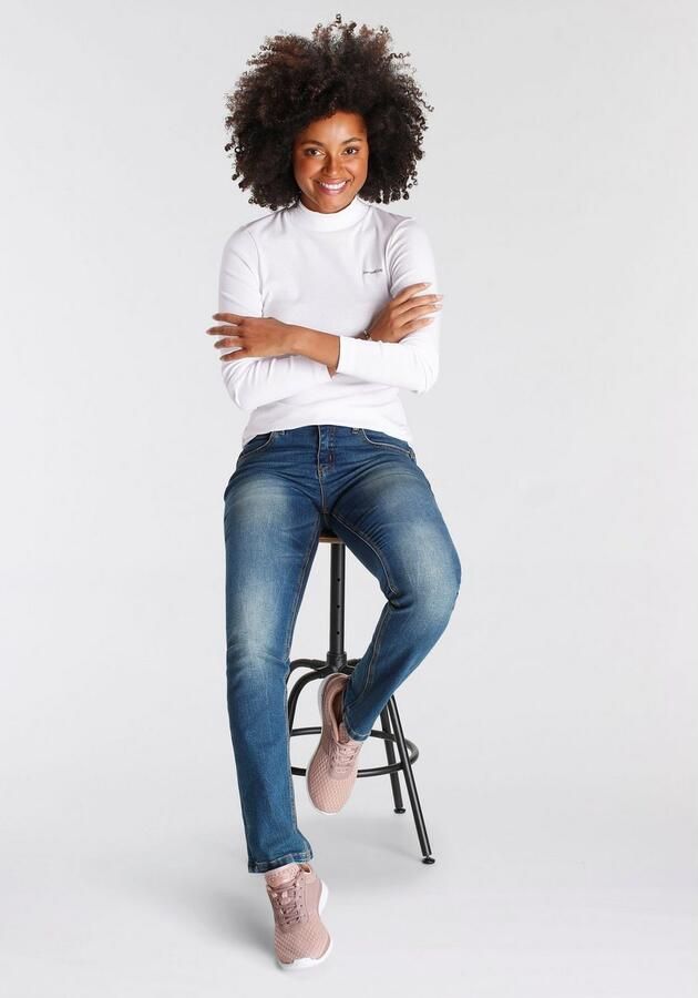 KangaROOS Longsleeve Lange mouwen zeer figuurvolgend effen staande kraag - Foto 6