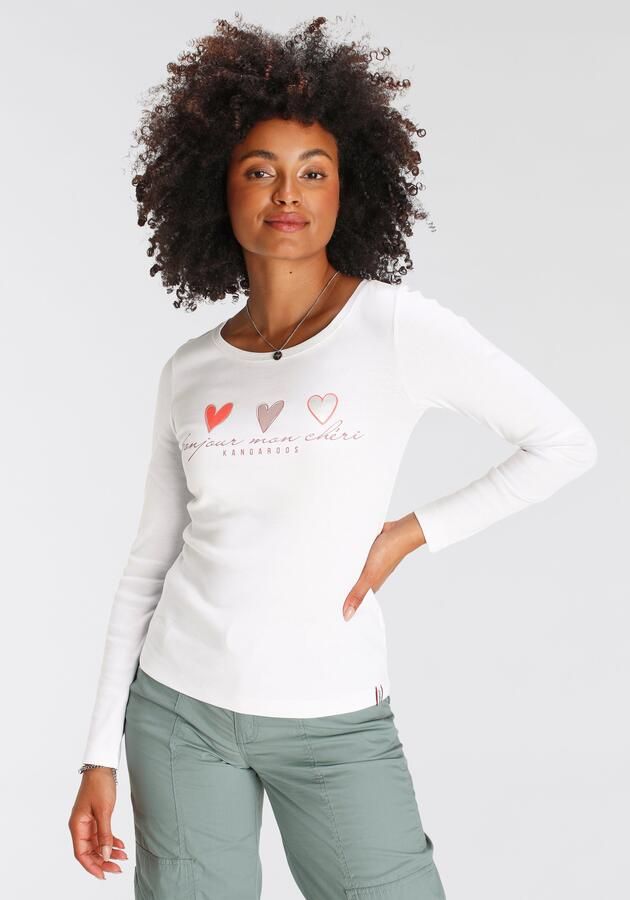 KangaROOS Longsleeve Lange mouwen zeer figuurvolgend en heupbedekkend met hartjes-detail - Foto 8