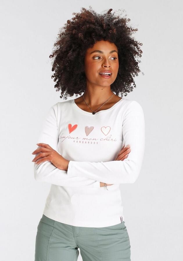 KangaROOS Longsleeve Lange mouwen zeer figuurvolgend en heupbedekkend met hartjes-detail - Foto 5