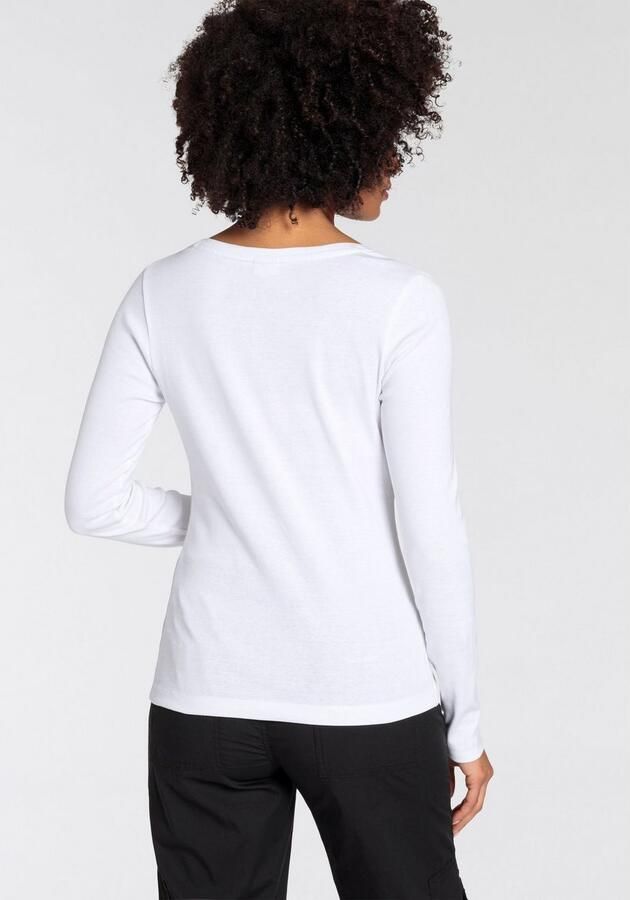 KangaROOS Longsleeve Lange mouwen zeer figuurvolgend van ribstof van 100% katoen - Foto 4