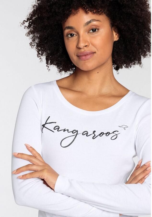 KangaROOS Longsleeve Lange mouwen zeer figuurvolgend van ribstof van 100% katoen - Foto 3