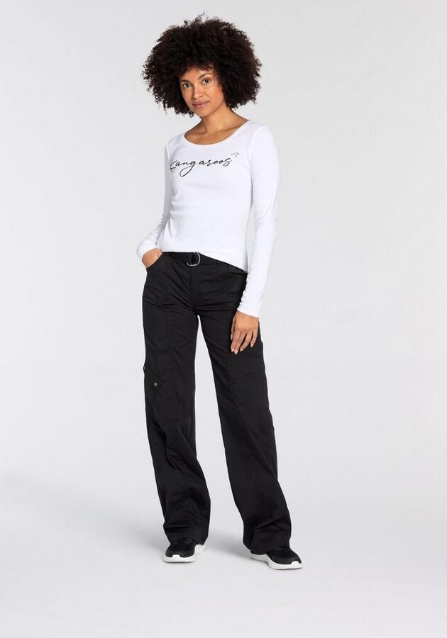 KangaROOS Longsleeve Lange mouwen zeer figuurvolgend van ribstof van 100% katoen - Foto 5