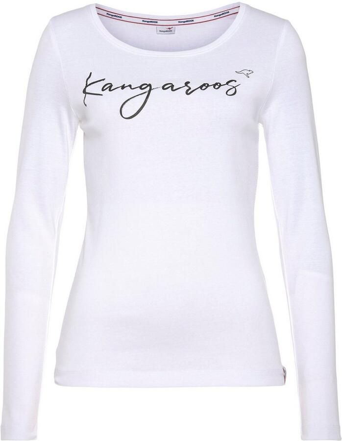 KangaROOS Longsleeve Lange mouwen zeer figuurvolgend van ribstof van 100% katoen