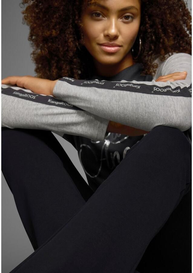 KangaROOS Longsleeve Lange mouwen zeer figuurvolgende pasvorm met glanzende metallic-print - Foto 3