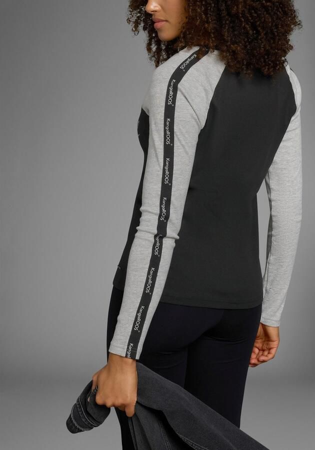 KangaROOS Longsleeve Lange mouwen zeer figuurvolgende pasvorm met glanzende metallic-print - Foto 9