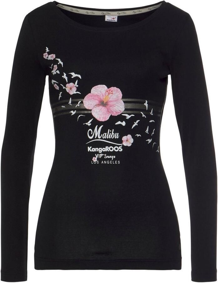 KangaROOS Longsleeve Lange mouwen zeer figuurvolgende snit met print - Foto 7
