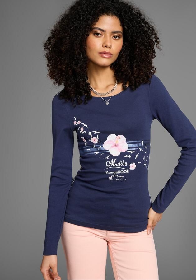KangaROOS Longsleeve Lange mouwen zeer figuurvolgende snit met print - Foto 6