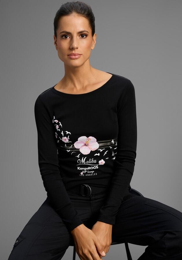 KangaROOS Longsleeve Lange mouwen zeer figuurvolgende snit met print - Foto 4