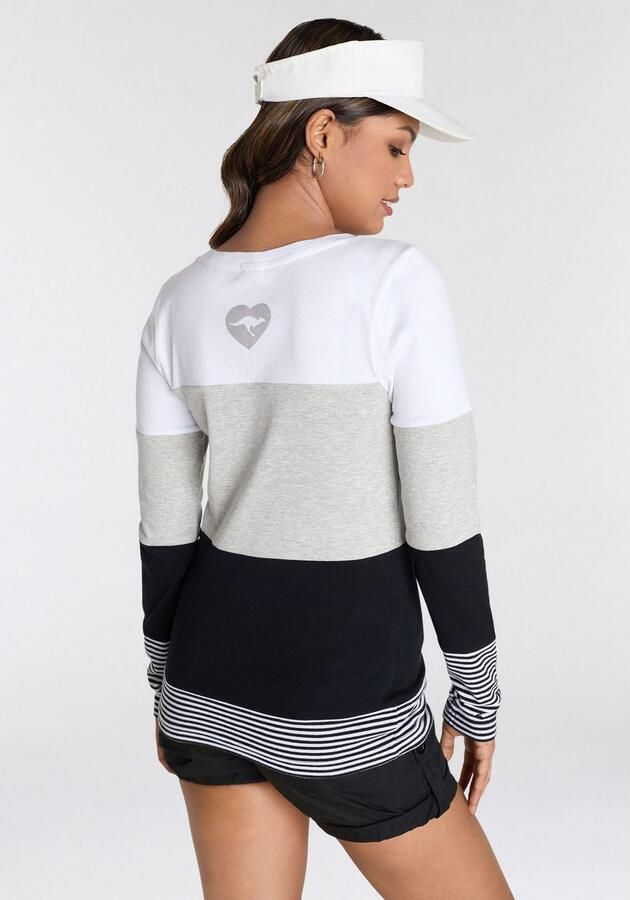 KangaROOS Longsleeve met lange mouwen figuurvolgende pasvorm colourblocking-look - Foto 4