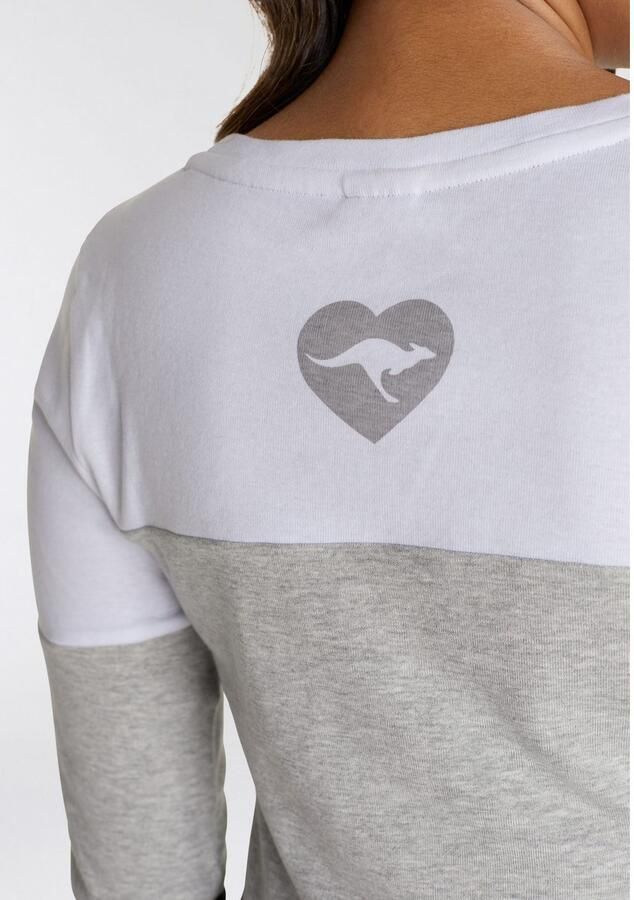 KangaROOS Longsleeve met lange mouwen figuurvolgende pasvorm colourblocking-look - Foto 3