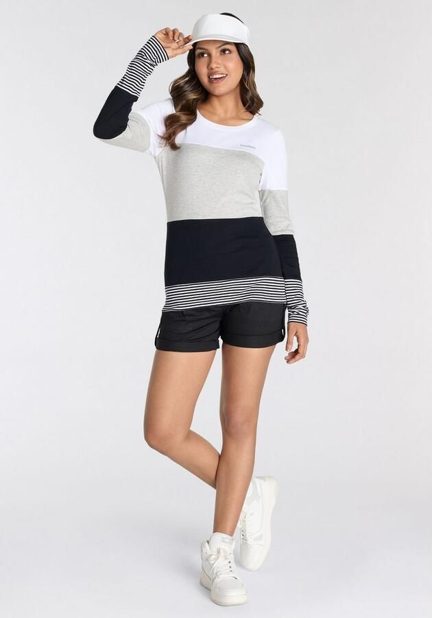 KangaROOS Longsleeve met lange mouwen figuurvolgende pasvorm colourblocking-look - Foto 5