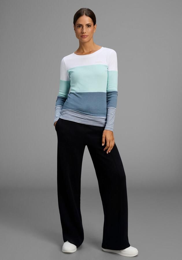 KangaROOS Longsleeve met lange mouwen figuurvolgende pasvorm colourblocking-look - Foto 4