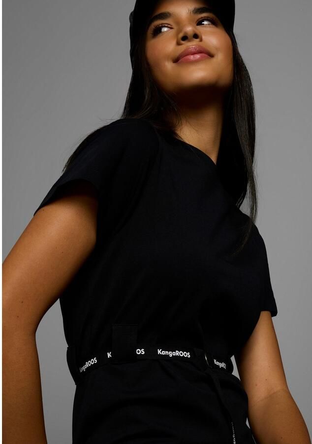 KangaROOS Midi-jurk in sportieve look van stevige jersey nieuwe collectie (2-delig)