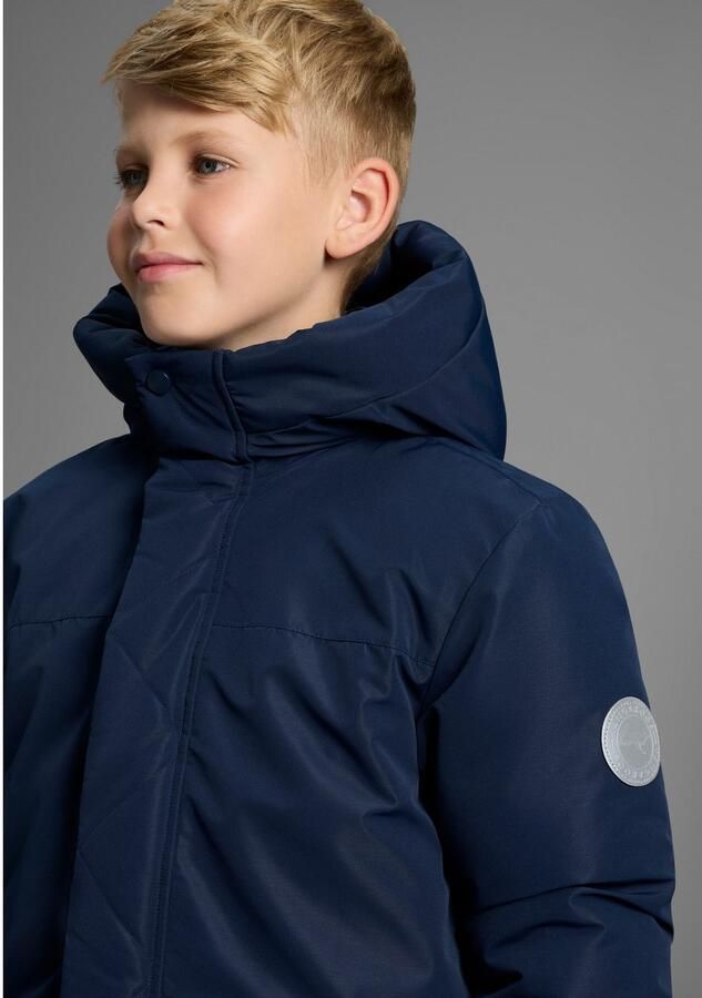 KangaROOS Outdoorjack Winterwarme jas Lange Winterjack met reflecterende details