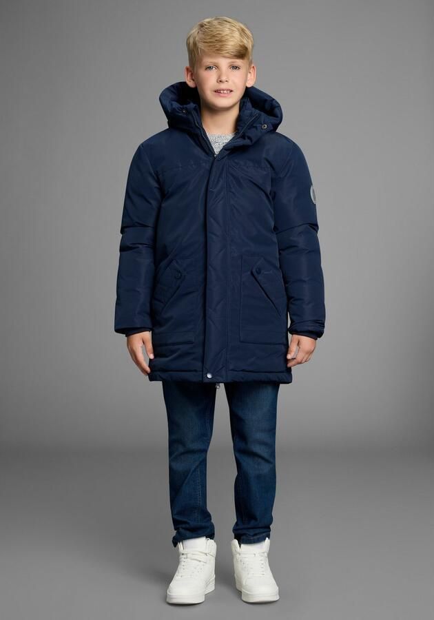 KangaROOS Outdoorjack Winterwarme jas Lange Winterjack met reflecterende details - Foto 3