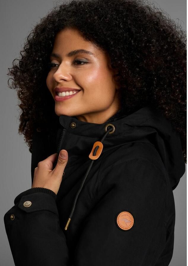 KangaROOS Parka met teddy imitatiebont gevoerd winterjas