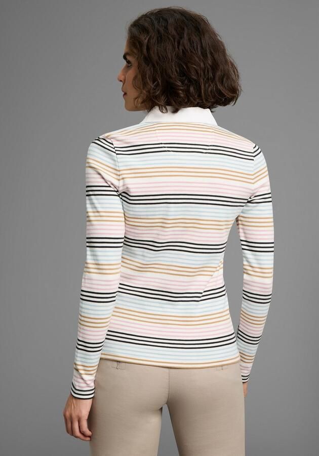 KangaROOS Poloshirt in pasteltinten met lange knoopsluiting - Foto 6