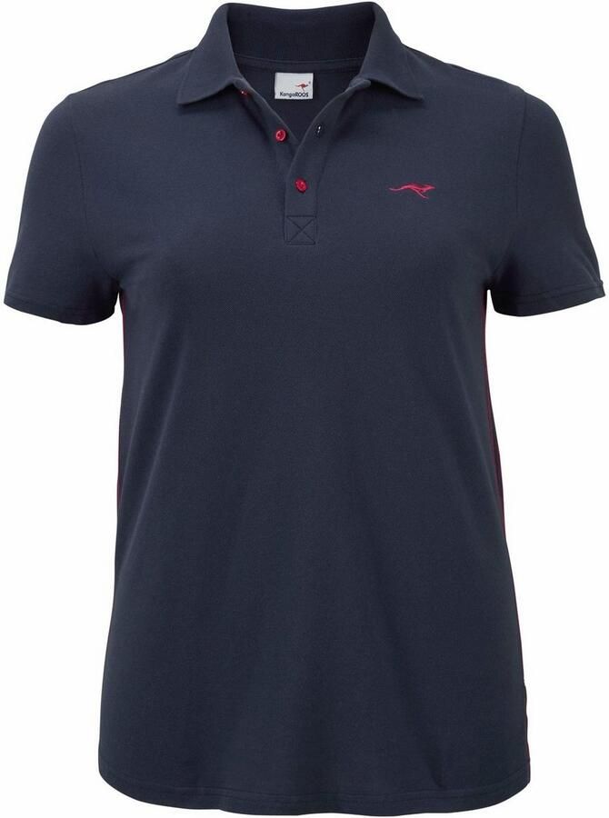 KangaROOS Poloshirt Korte Mouw effen Polokraag van Katoen grote Maten