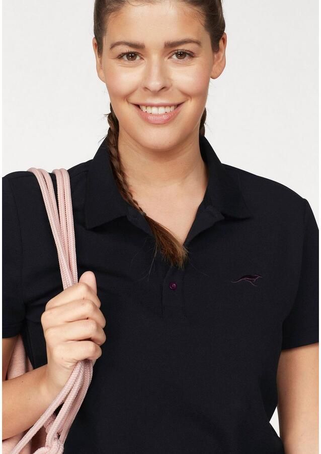 KangaROOS Poloshirt Korte Mouw effen Polokraag van Katoen grote Maten