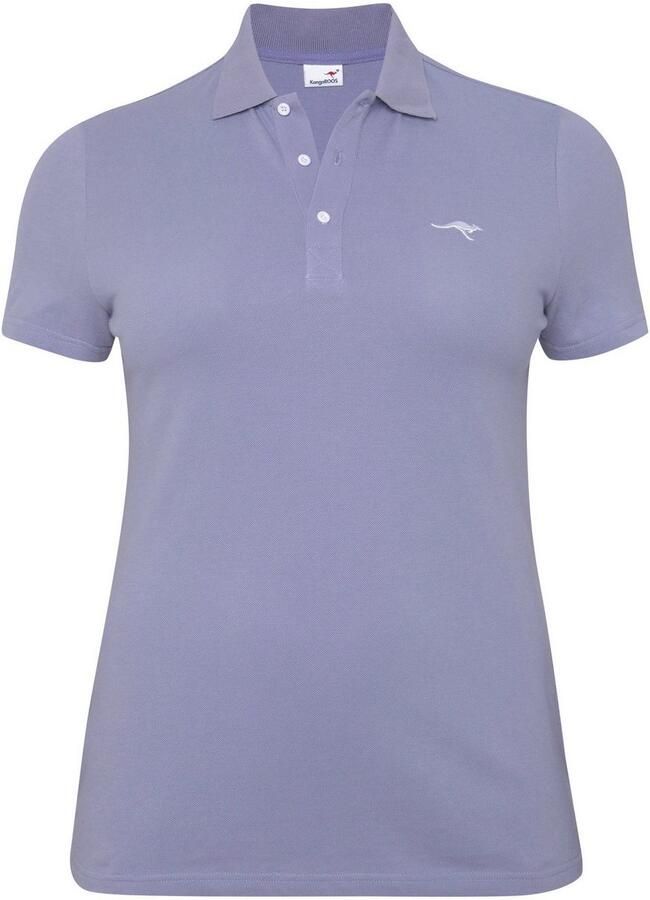 KangaROOS Poloshirt Korte Mouw effen Polokraag van Katoen grote Maten
