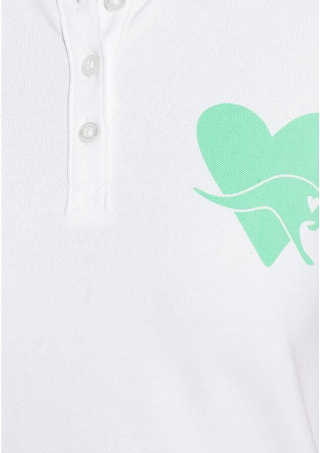 KangaROOS Poloshirt met contrastkraag en logo-print op borsthoogte nieuwe kollectie - Foto 2