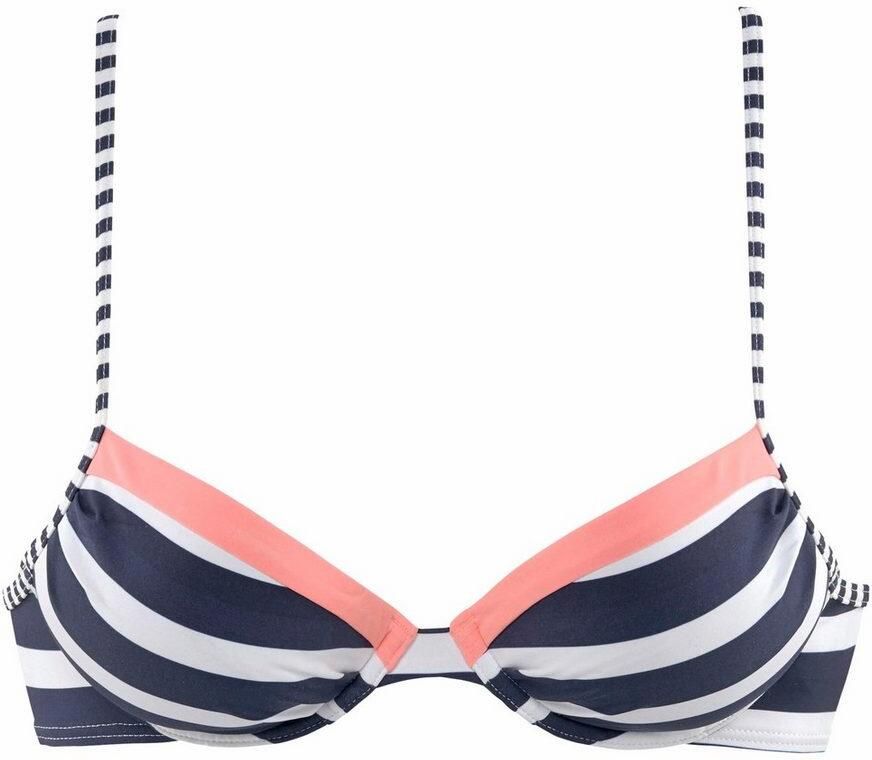 KangaROOS Push-upbikinitop ANITA in sportief blokstreepdessin