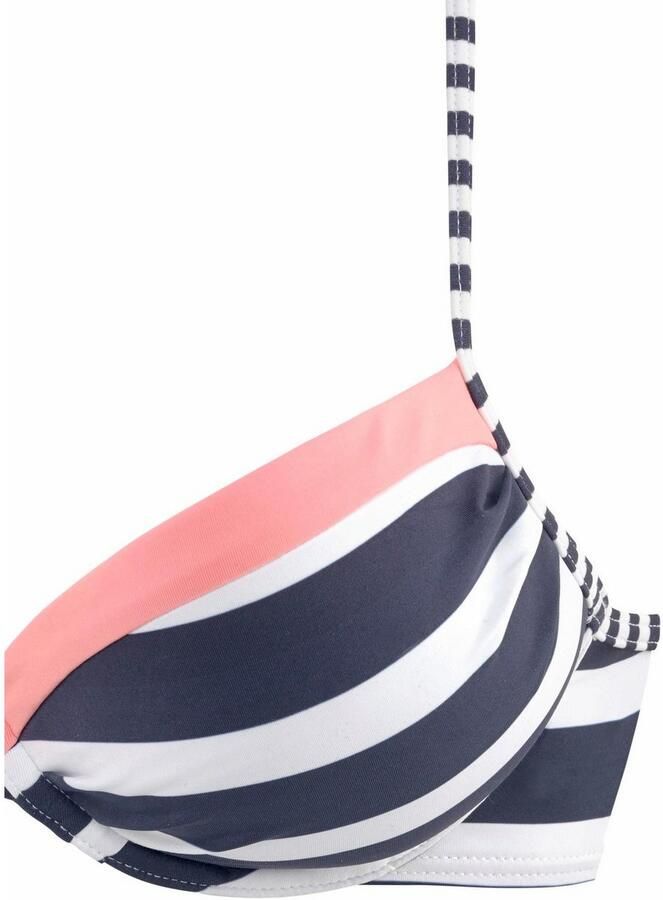 KangaROOS Push-upbikinitop ANITA in sportief blokstreepdessin - Foto 2