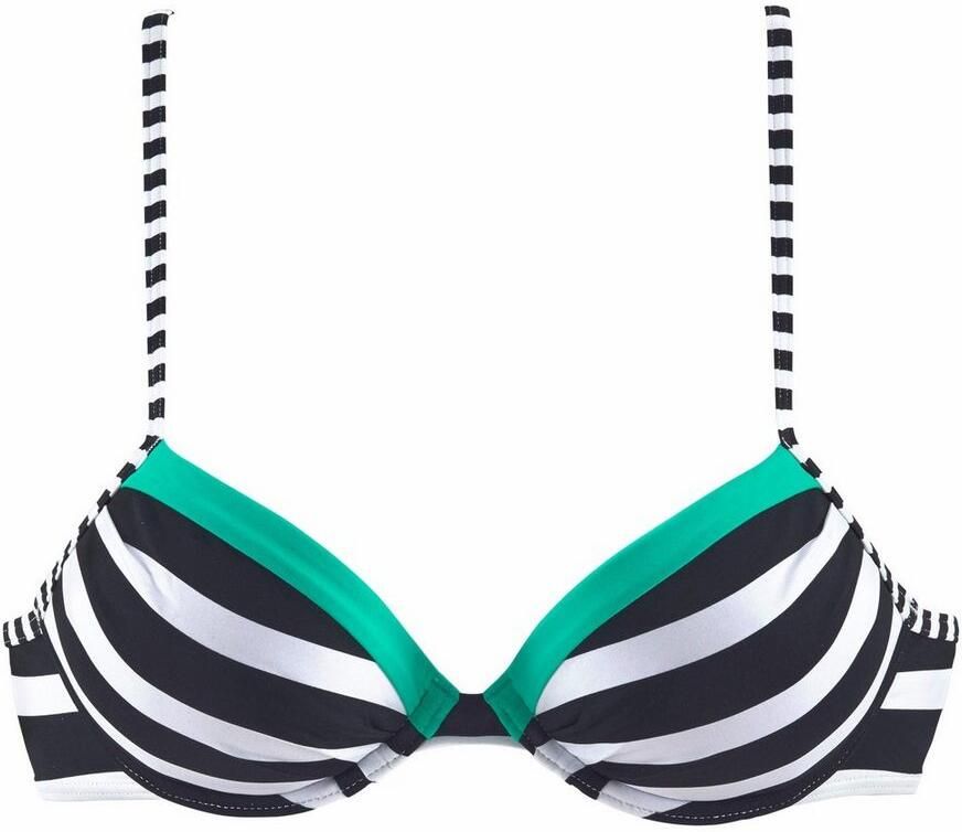 KangaROOS Push-upbikinitop ANITA in sportief blokstreepdessin