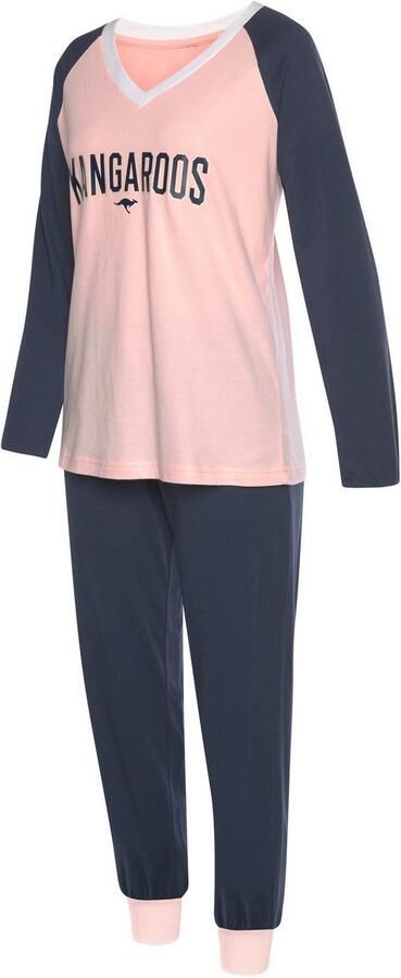KangaROOS Pyjama met contrastkleurige raglanmouwen (2-delig 1 stuk) - Foto 3