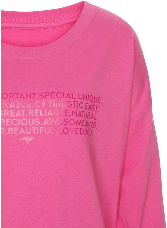 KangaROOS Pyjama met slogan-frontprint (2-delig 1 stuk)