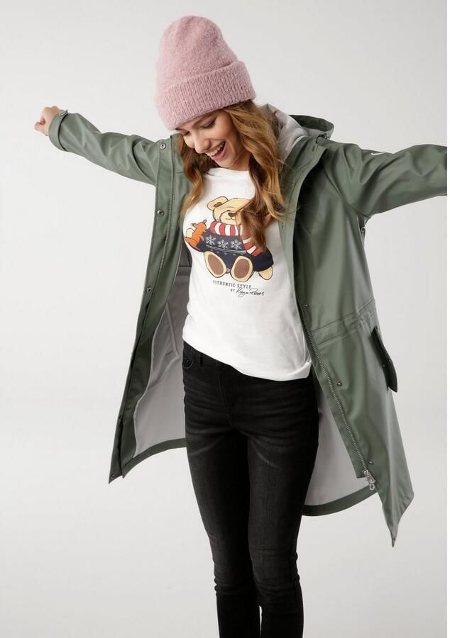 KangaROOS Regenjas Trekkoord voor flexibele pasvorm winddicht & waterafstotend - Foto 2