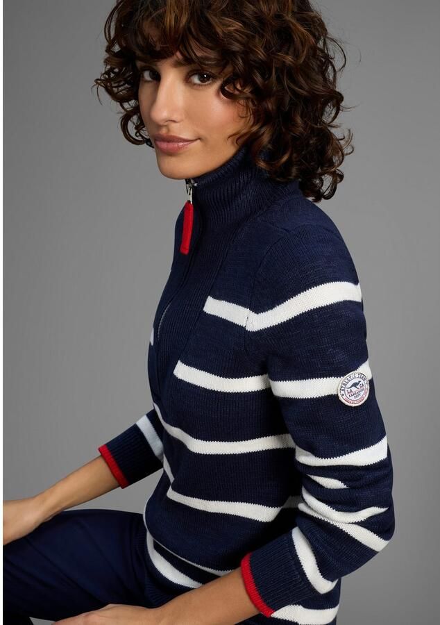 KangaROOS Schipperstrui met rits in klassiek streep-design - Foto 2