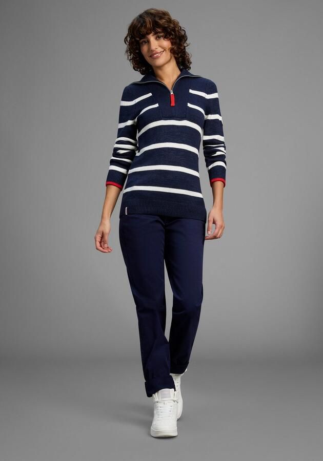 KangaROOS Schipperstrui met rits in klassiek streep-design - Foto 5