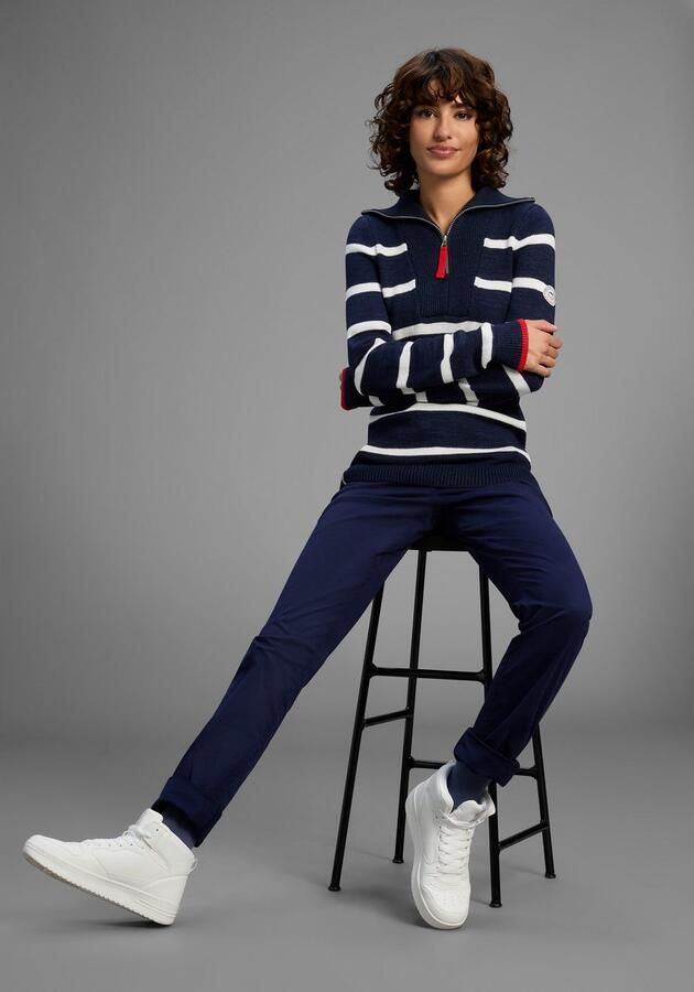 KangaROOS Schipperstrui met rits in klassiek streep-design - Foto 6