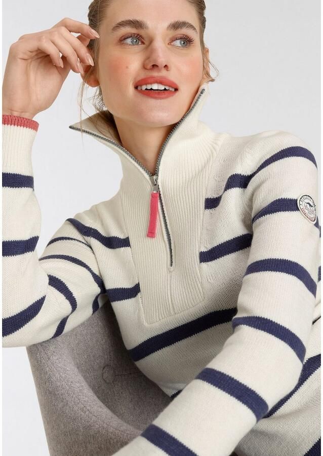 KangaROOS Schipperstrui met rits in klassiek streep-design - Foto 3