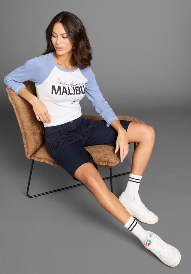 KangaROOS Shirt met 3 4 mouwen College-shirt met frontprint - Foto 7