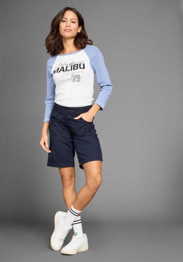 KangaROOS Shirt met 3 4 mouwen College-shirt met frontprint - Foto 6