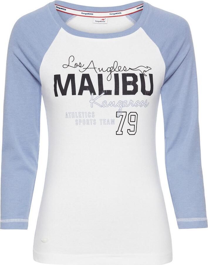 KangaROOS Shirt met 3 4 mouwen College-shirt met frontprint
