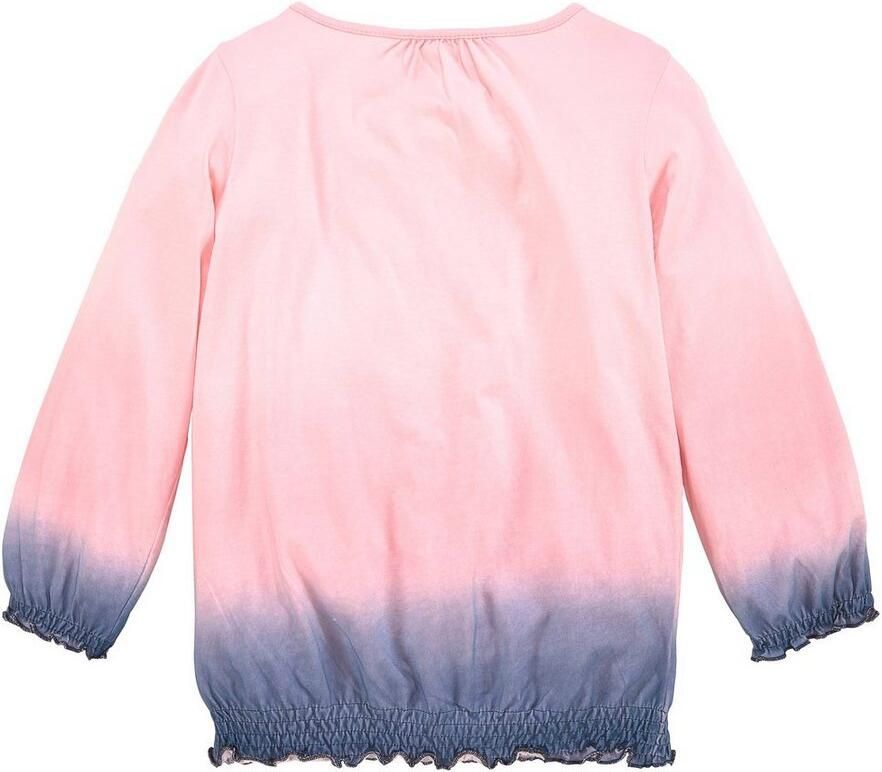 KangaROOS Shirt met 3 4-mouwen Shirt in Batik-Look 3 4-mouw heuplange pasvorm batikpatroon ronde hals