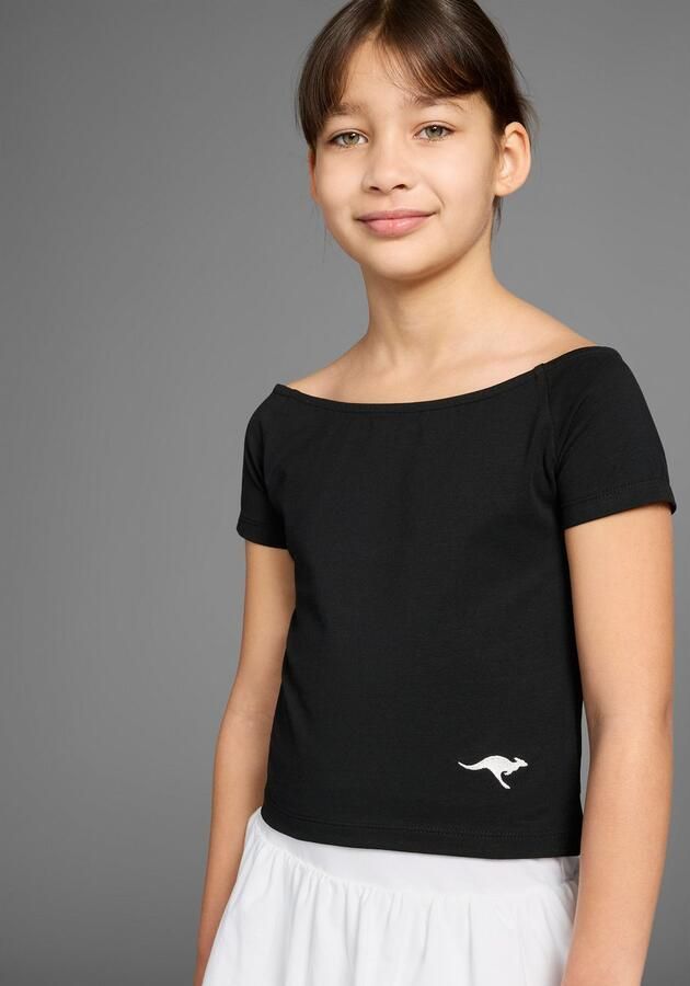 KangaROOS Shirt met car hals 2-pack T-shirts 1x uni + 1x gestreept (set 2-delig) - Foto 3