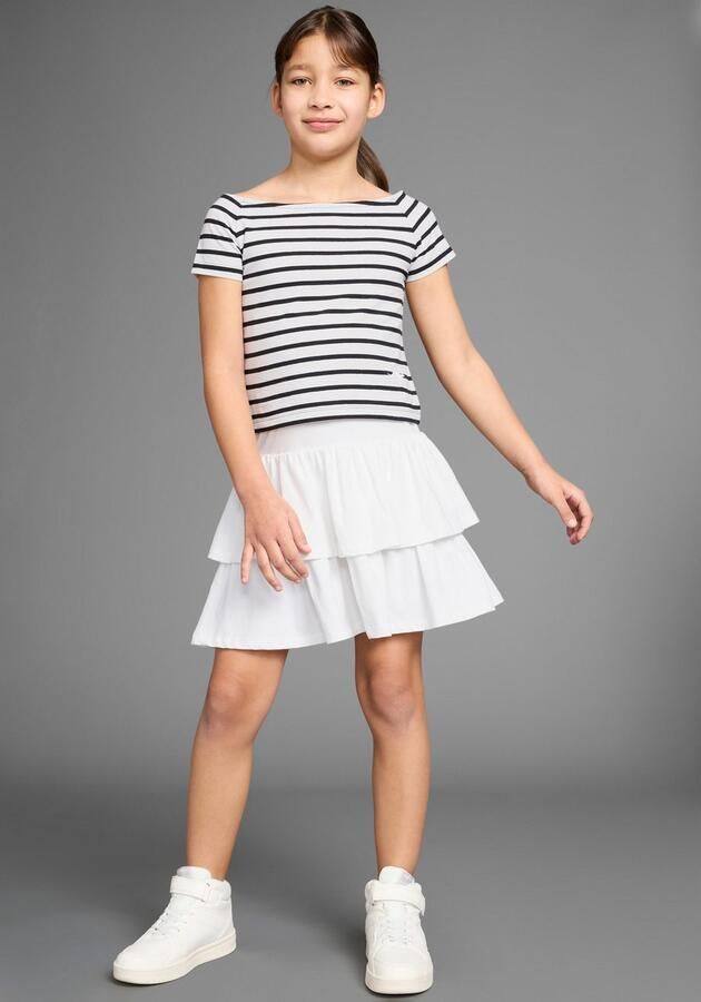 KangaROOS Shirt met car hals 2-pack T-shirts 1x uni + 1x gestreept (set 2-delig) - Foto 5