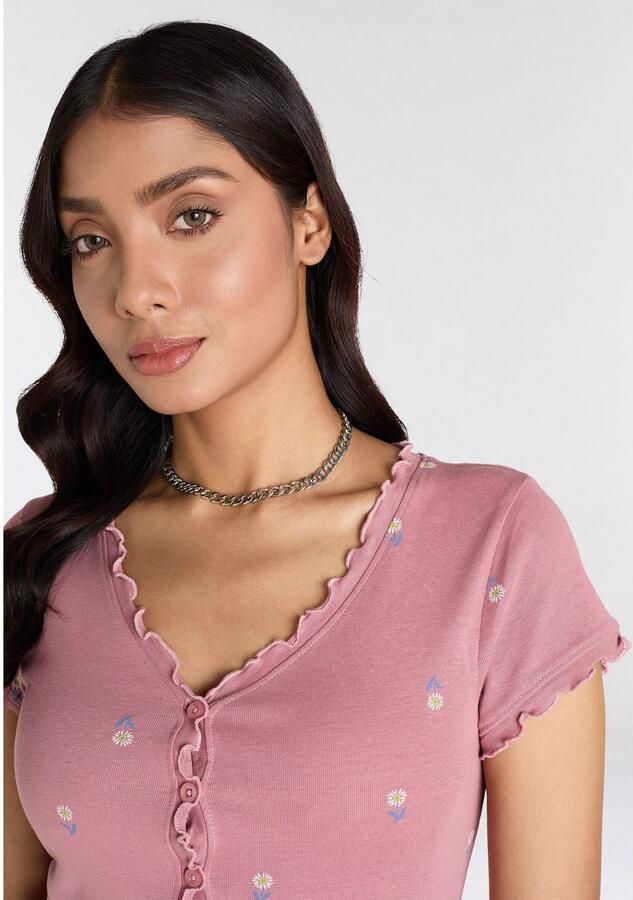 KangaROOS Shirt met korte mouwen korte mouw figuuraccentuerend van katoen - Foto 3