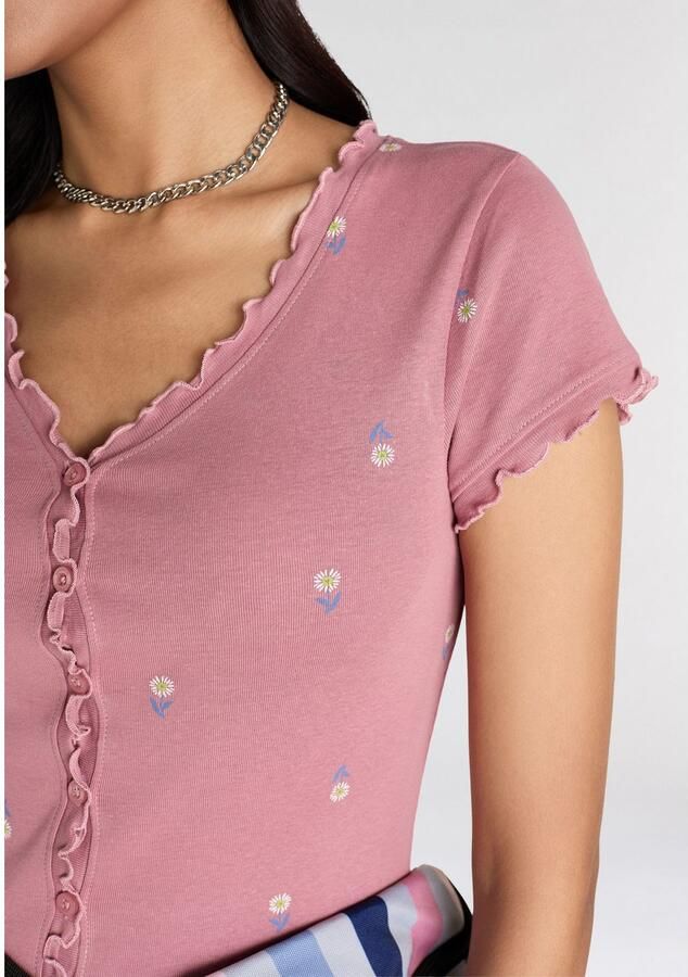 KangaROOS Shirt met korte mouwen korte mouw figuuraccentuerend van katoen - Foto 2